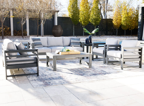 Amora - Charcoal Gray - 6 Pc. - Lounge Set - Premium 6 Piece Outdoor Sets from Signature Design by Ashley® - Just $3775.63! Shop now at brett interiors