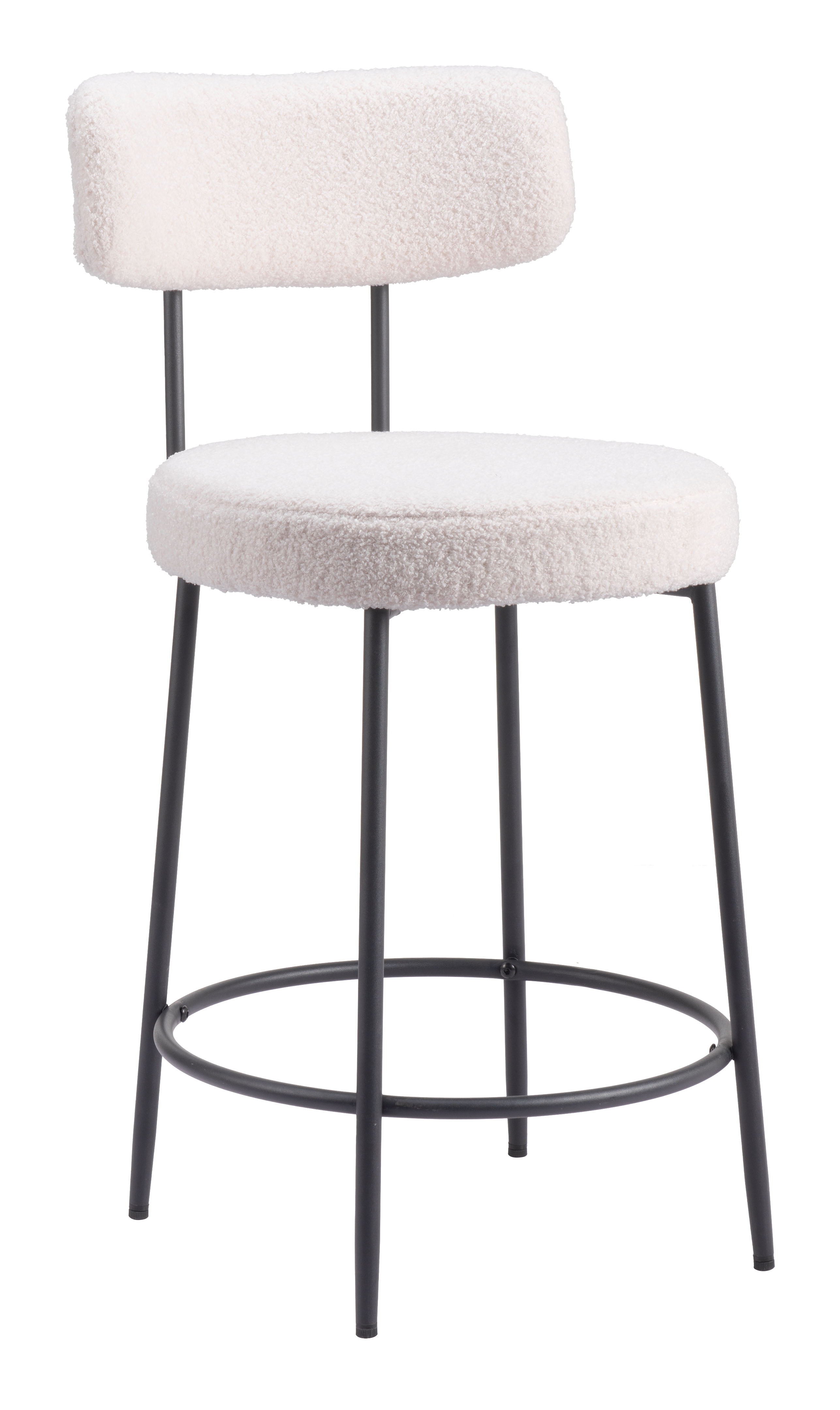 Blanca - Counter Stool (Set of 2) - Ivory - Premium Stool Sets from Zuo Modern - Just $800! Shop now at brett interiors