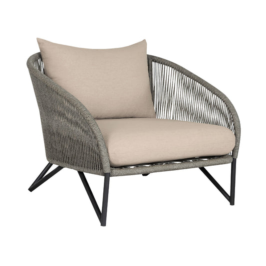 Benicia - Outdoor Patio Chair - Gray / Taupe - Premium Arm Chairs from Armen Living - Just $977.50! Shop now at brett interiors