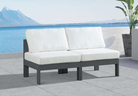 Nizuc - Outdoor Patio Modular Sofa 2 Seats - White - Premium Sofas from Meridian Furniture - Just $1725! Shop now at brett interiors