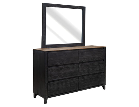 Empire - Mirror - Satin Black / Brown - Premium Bedroom Mirrors from International Furniture Direct - Just $287.50! Shop now at brett interiors