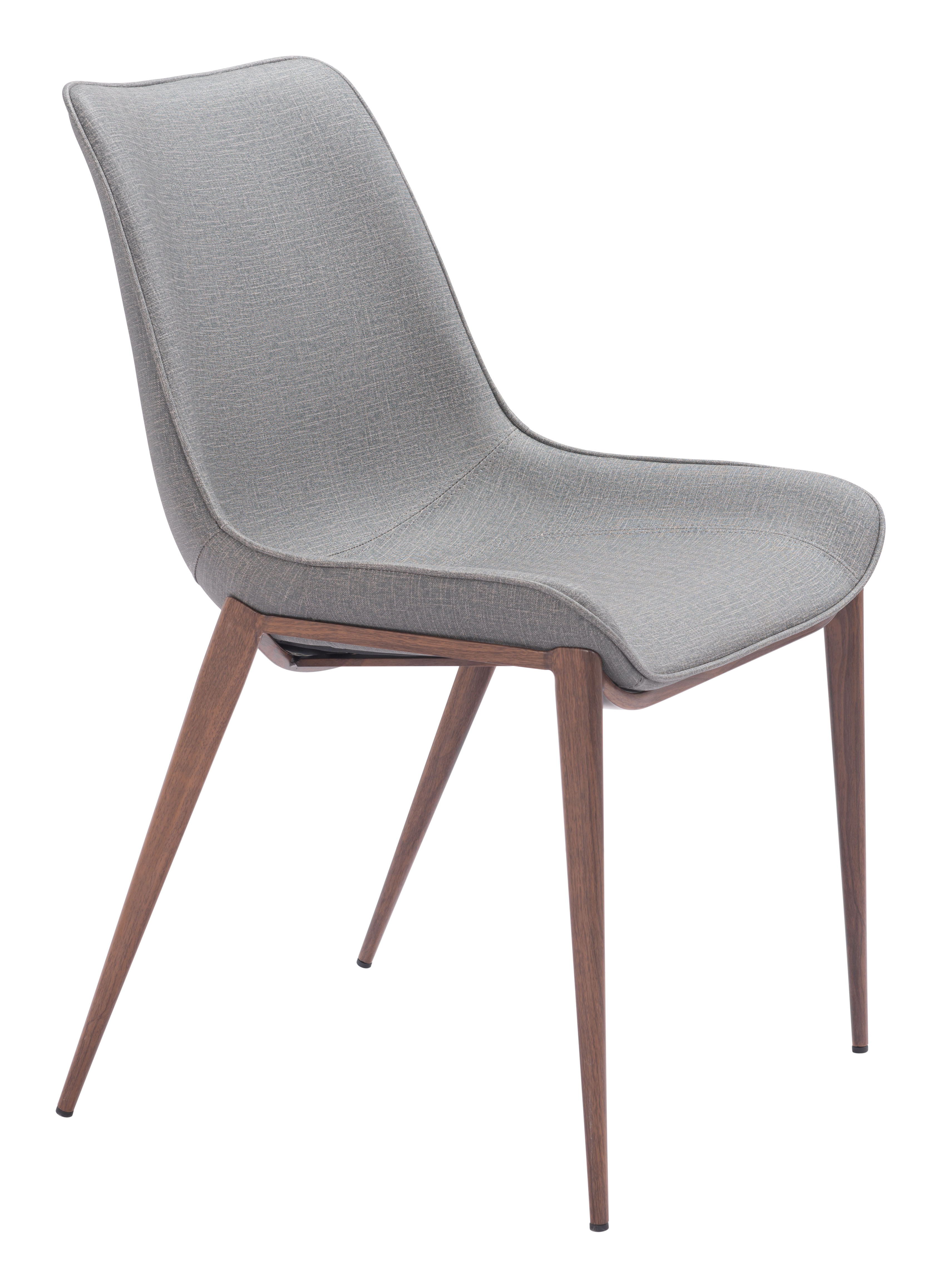 Magnus - Dining Chair (Set of 2) - Slate Gray / Walnut - Premium Chair Sets from Zuo Modern - Just $1450! Shop now at brett interiors