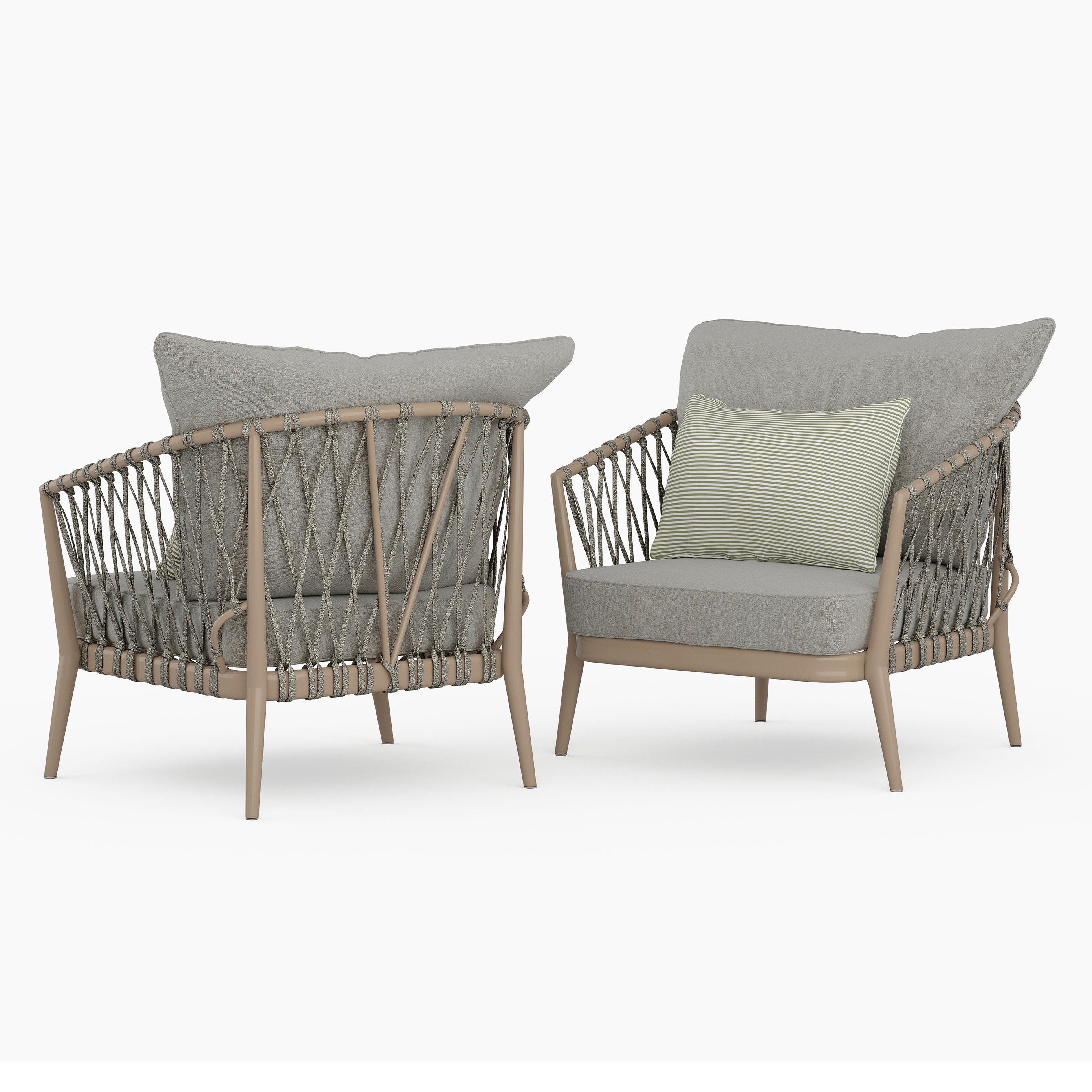 Belize - Outdoor Conversation Chair (Set of 2) - Sand Drift - Premium Chair Sets from Simpli Home - Just $1324! Shop now at brett interiors