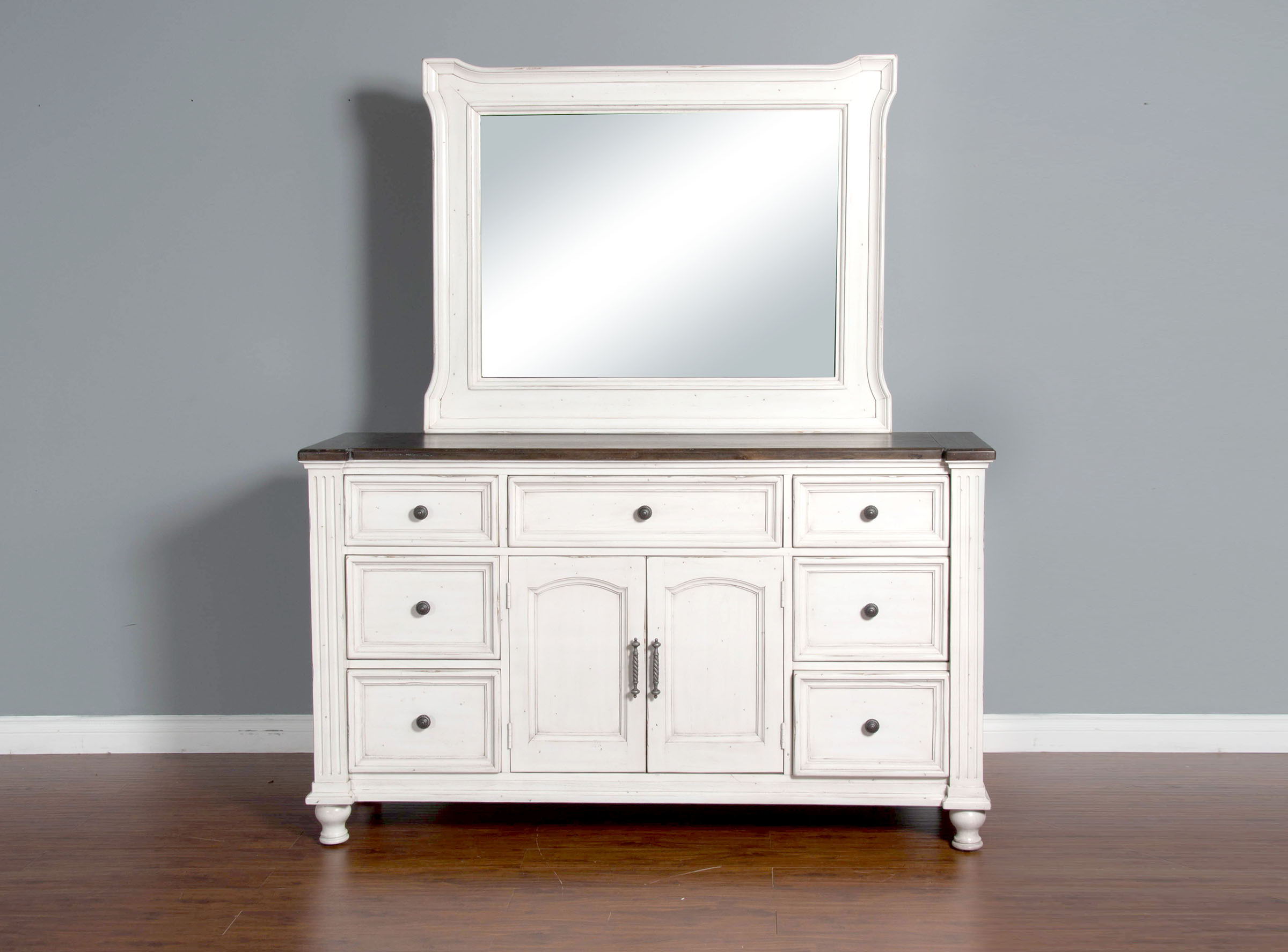 Carriage House - Dresser - White / Dark Brown - Premium Dressers from Sunny Designs - Just $1325! Shop now at brett interiors