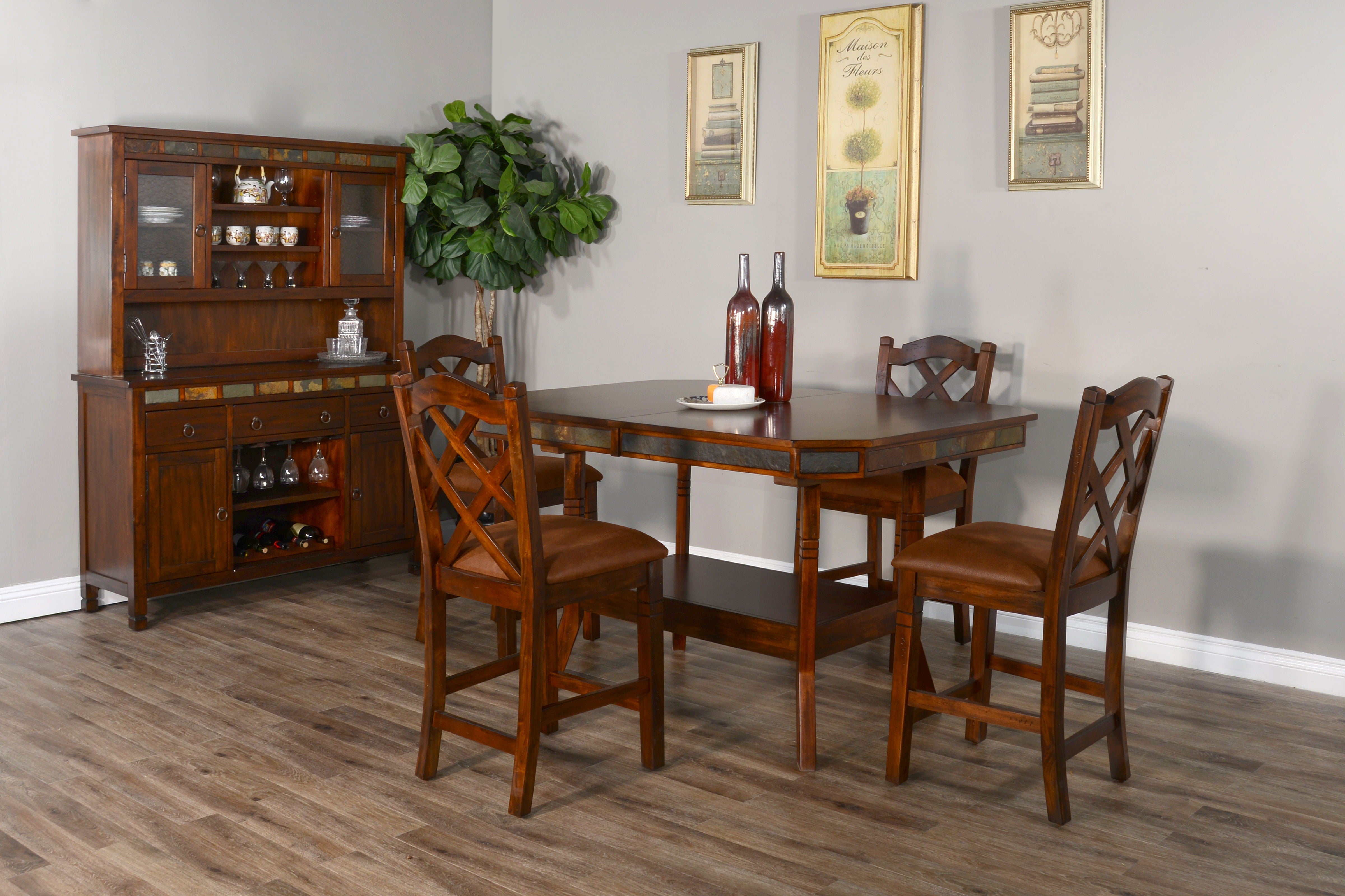 Santa Fe - Extension Table - Dark Brown - Premium Dining Tables with Extensions from Sunny Designs - Just $1151! Shop now at brett interiors