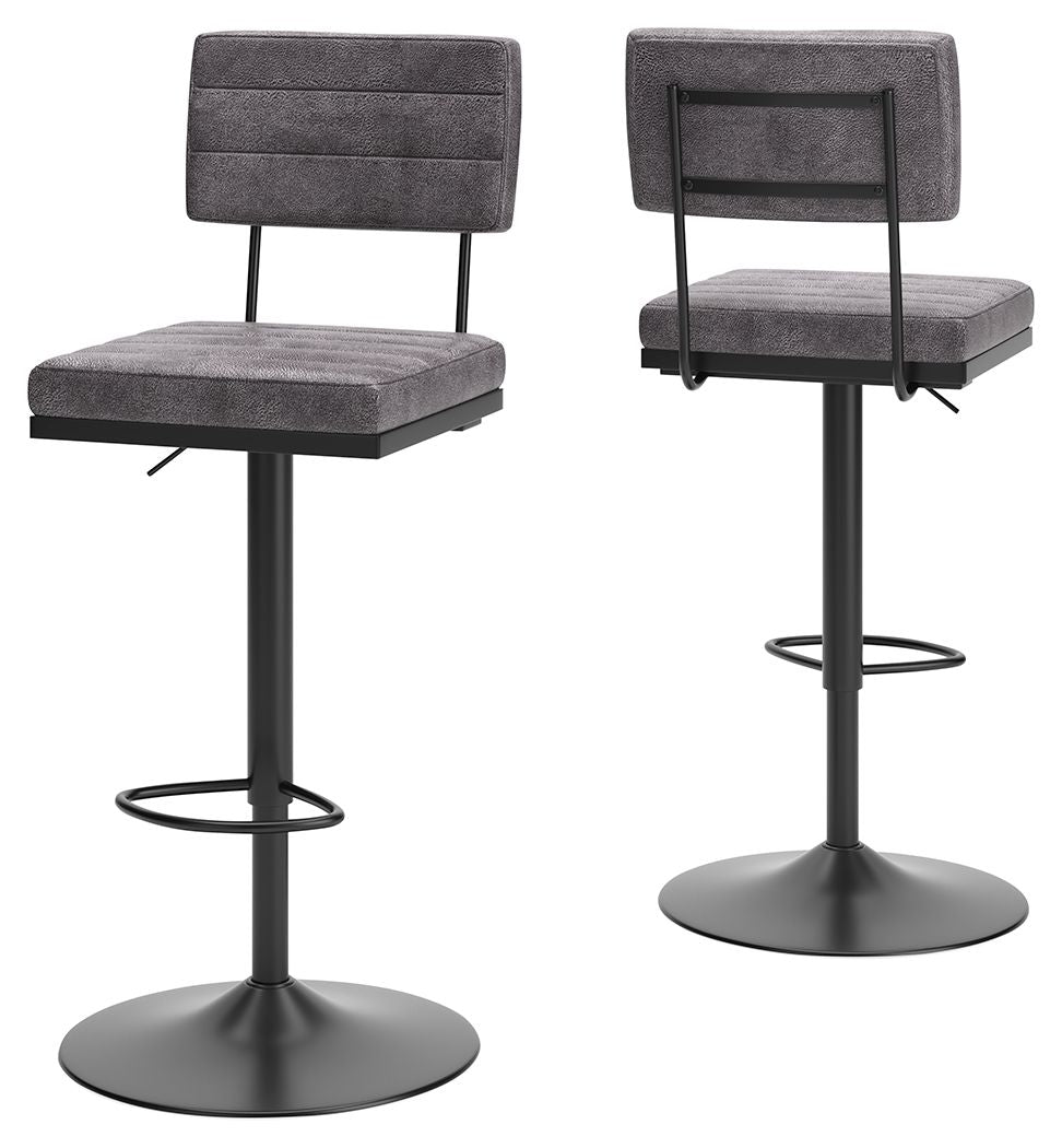 Strumford - Tall Swivel Barstool (Set of 2) - Premium Stool Sets from Signature Design by Ashley® - Just $358.05! Shop now at brett interiors