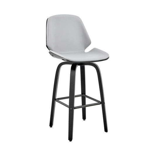 Arabela - 26" Swivel Bar Stool - Gray / Black - Premium Counter Height (24"-27") from Armen Living - Just $222.50! Shop now at brett interiors