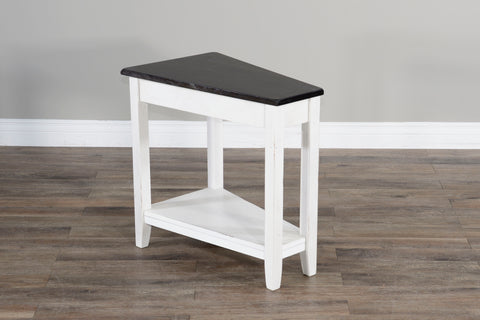 Carriage House - Chair Side Table - White / Dark Brown - Premium Chair Side Tables from Sunny Designs - Just $163! Shop now at brett interiors