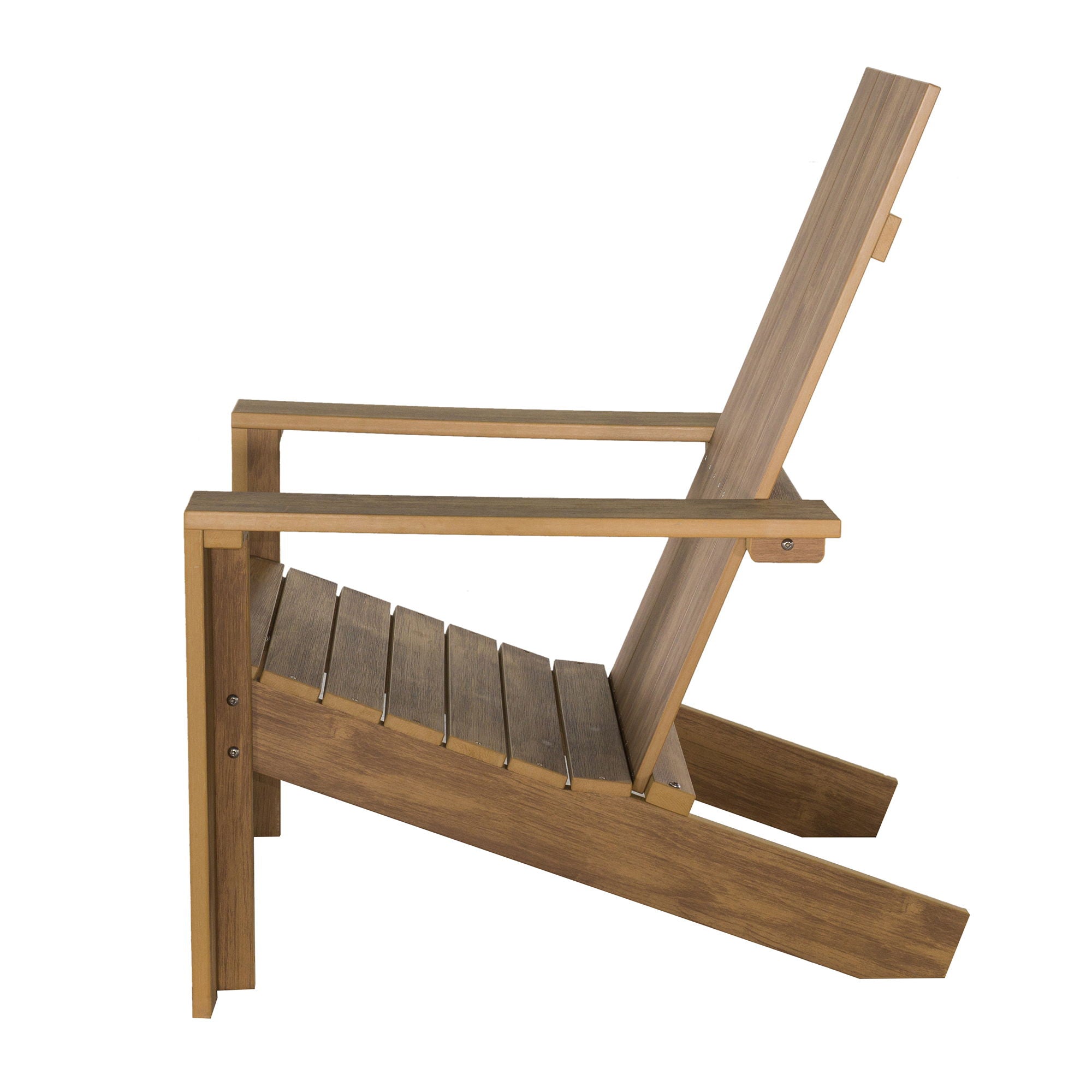 Outdoor Slat Back Plastic Wood Adirondack Chair - Brown - Premium Arm Chairs from Gather Craft - Just $309! Shop now at brett interiors