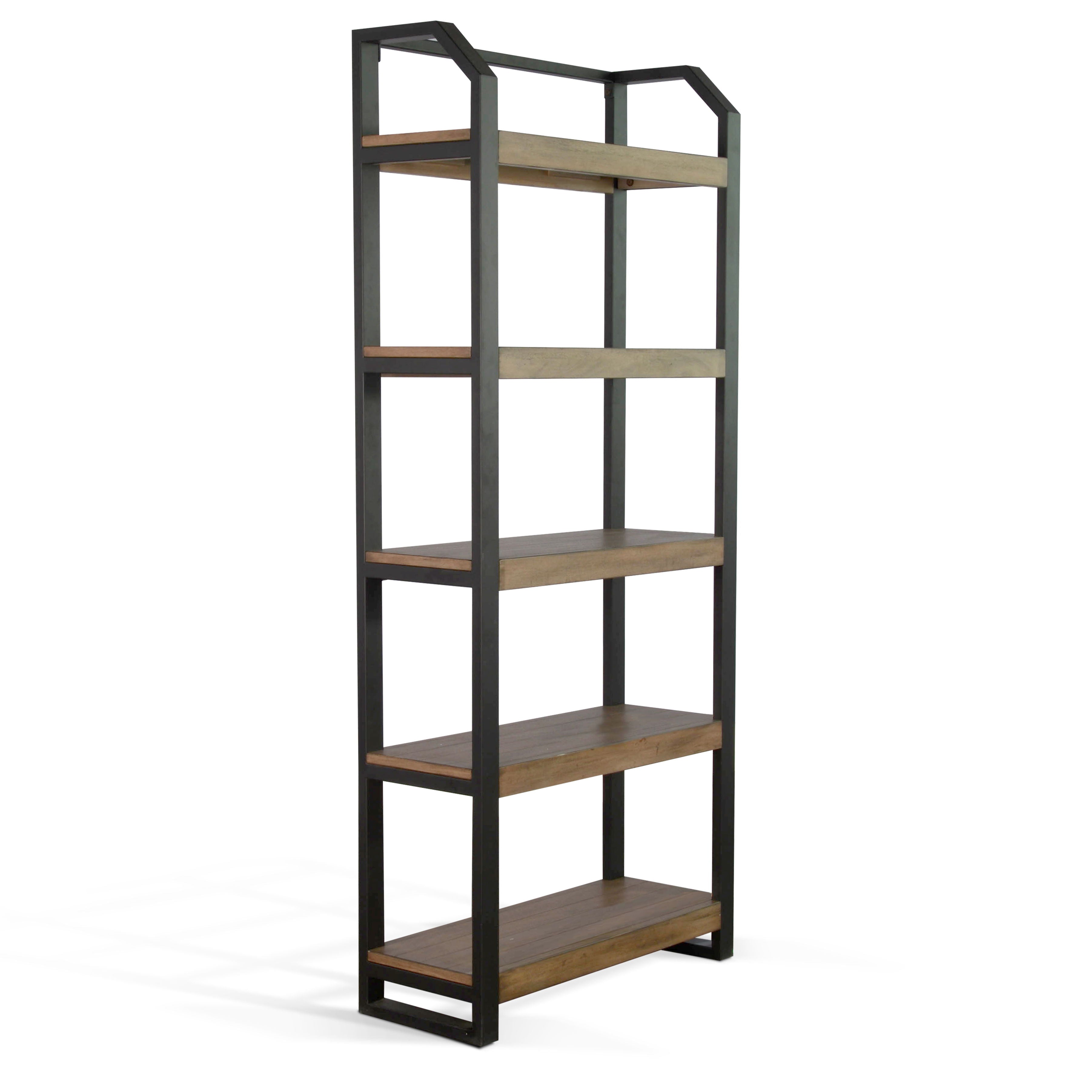 Pasadena - Bookcase With Metal Frame - Light Brown - Premium Standard Bookcases from Sunny Designs - Just $514! Shop now at brett interiors