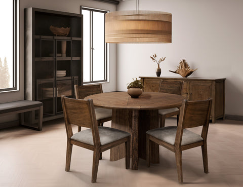 Novus Lodge - Round Table - Walnut Brown - Premium Dining Tables from International Furniture Direct - Just $1225! Shop now at brett interiors