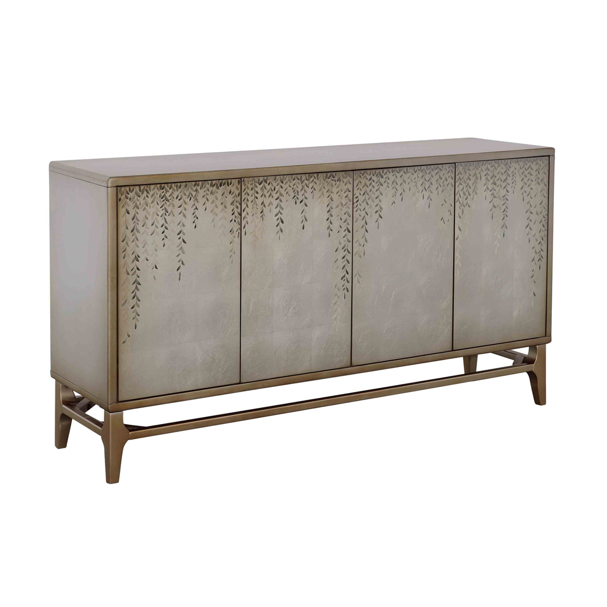 Dreamscape - Four Door Credenza - Gold / Silverleaf - Premium Credenzas from Coast2Coast Home - Just $3547.50! Shop now at brett interiors