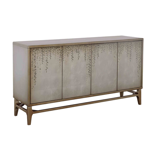 Dreamscape - Four Door Credenza - Gold / Silverleaf - Premium Credenzas from Coast2Coast Home - Just $3547.50! Shop now at brett interiors