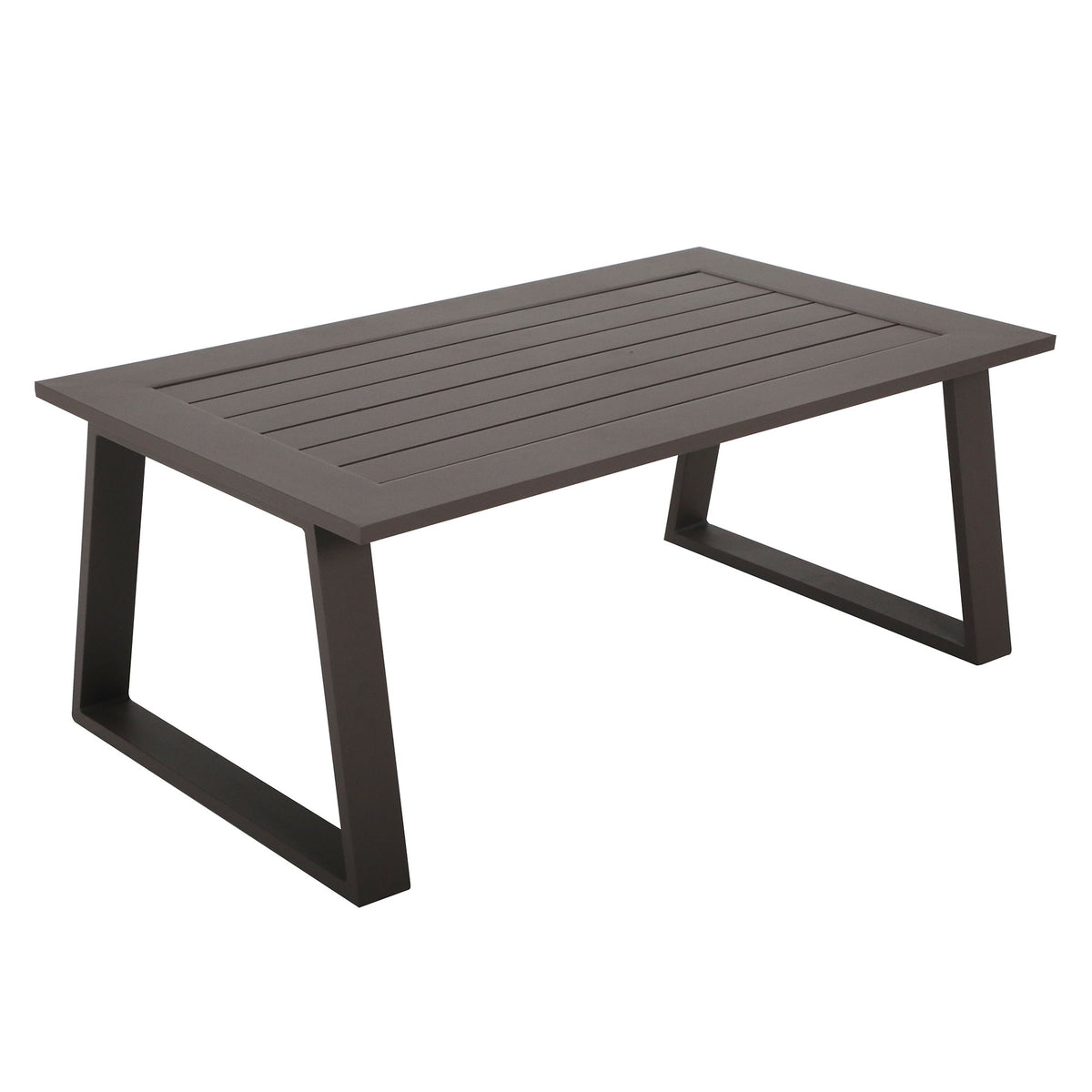 Colorado - Outdoor Patio Furniture - Brown Cast Aluminum Modern Rectangular Coffee Table - Brown - Premium Coffee Tables from Gather Craft - Just $297! Shop now at brett interiors