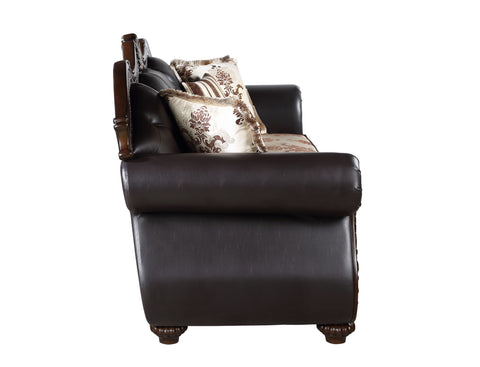 Maximus - Sofa - Dark Brown - Premium Stationary Sofas from New Classic - Just $1797.50! Shop now at brett interiors