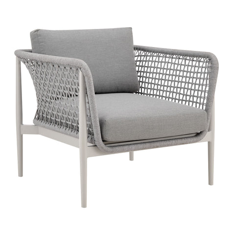 Rhodes - Outdoor Patio Armchair - Light Gray - Premium Arm Chairs from Armen Living - Just $1225! Shop now at brett interiors