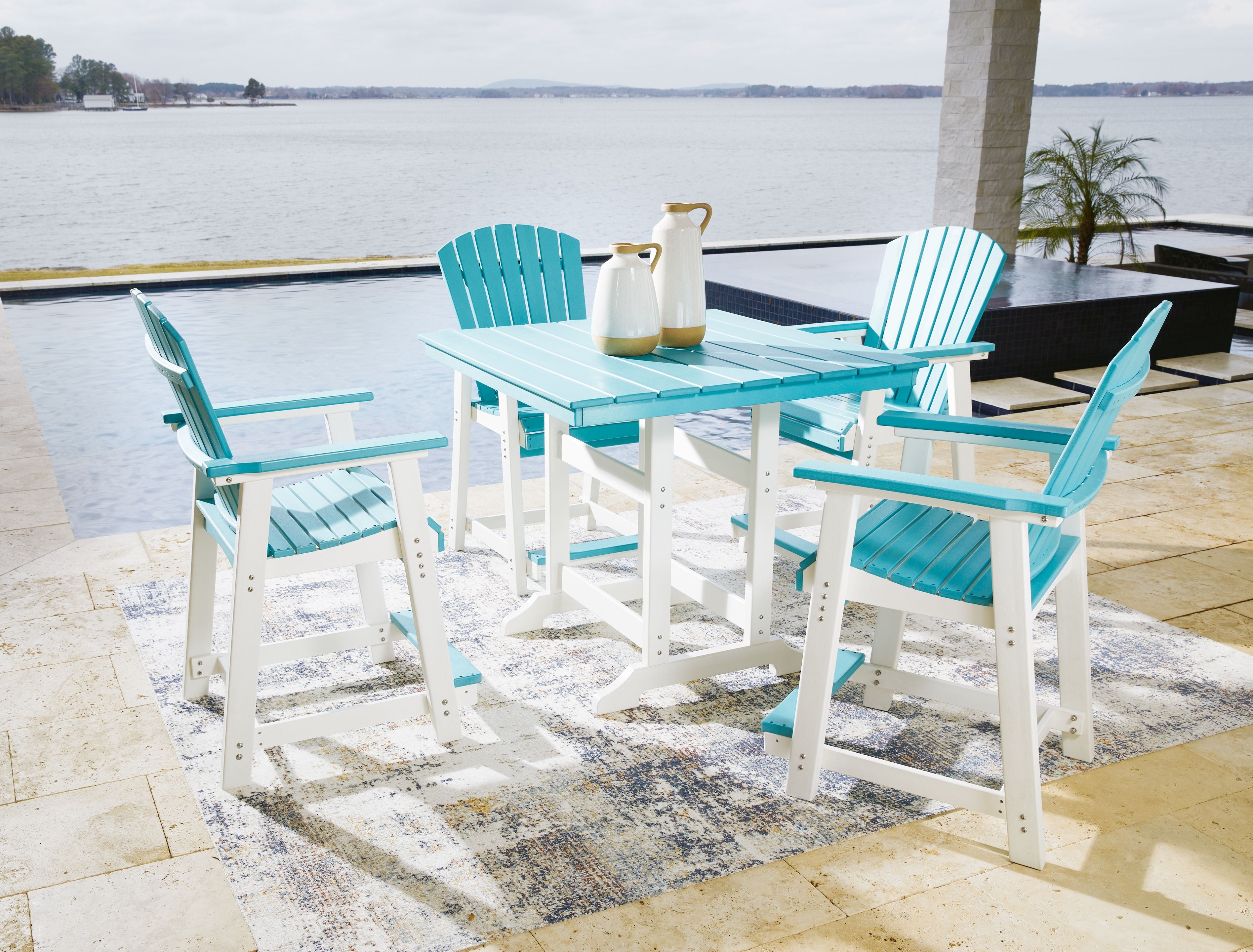 Eisely - Outdoor Dining Set - Premium 3 Piece Outdoor Sets from Signature Design by Ashley® - Just $2333.10! Shop now at brett interiors