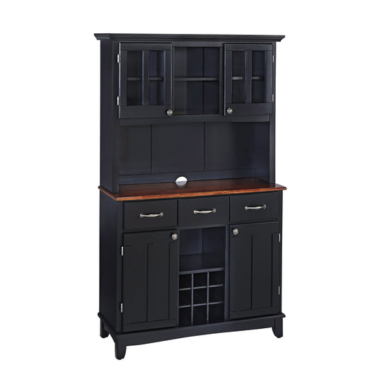 Hampton - Buffet With Hutch - Wood - Black - 72.25" - Premium Hutches & Buffets from Homestyles - Just $1499.98! Shop now at brett interiors