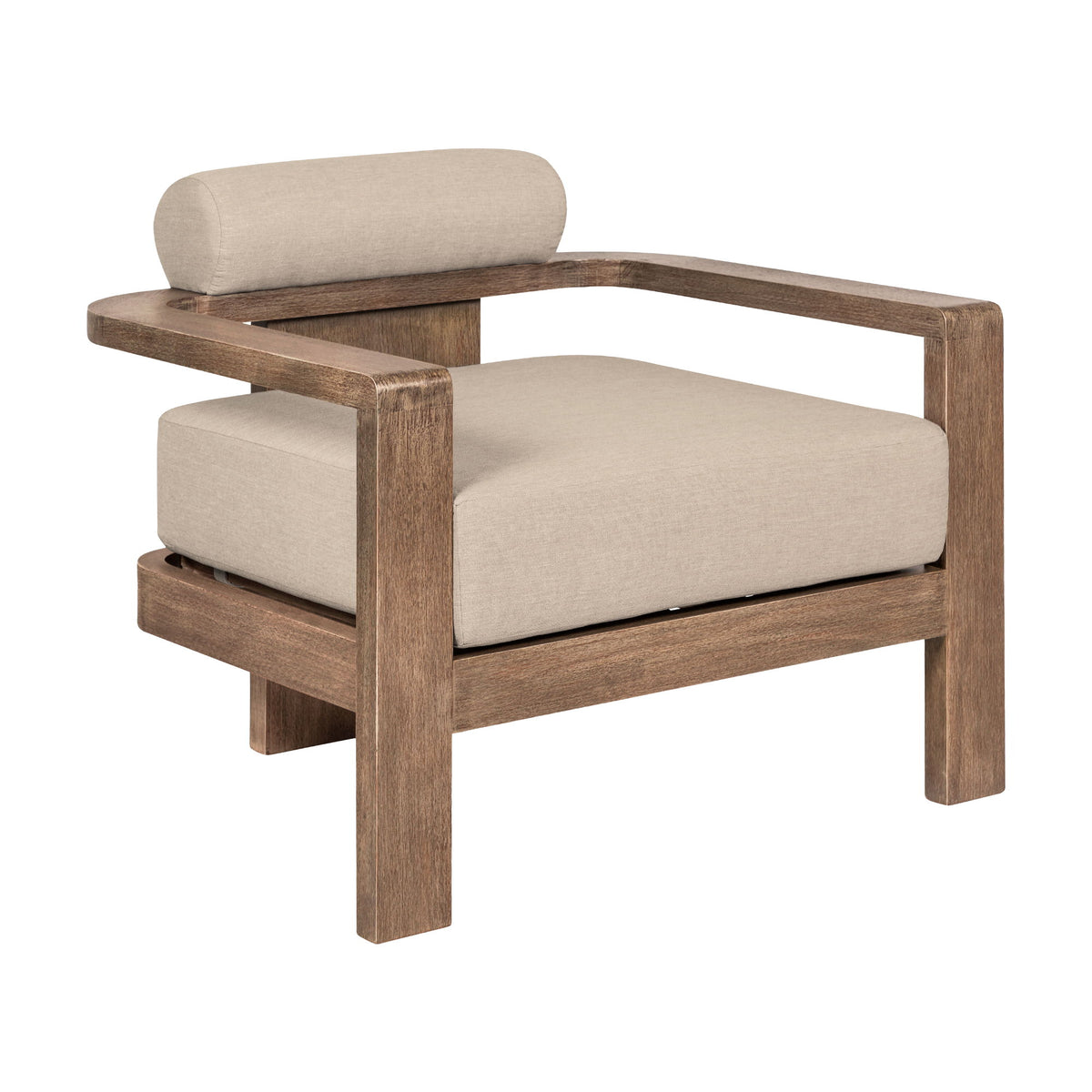 Relic - Outdoor Patio Chair - Weathered Eucalyptus / Taupe - Premium Arm Chairs from Armen Living - Just $1215! Shop now at brett interiors