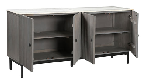 Nebulous - Four Door Credenza - Gray / White - Premium Credenzas from Coast2Coast Home - Just $4950! Shop now at brett interiors