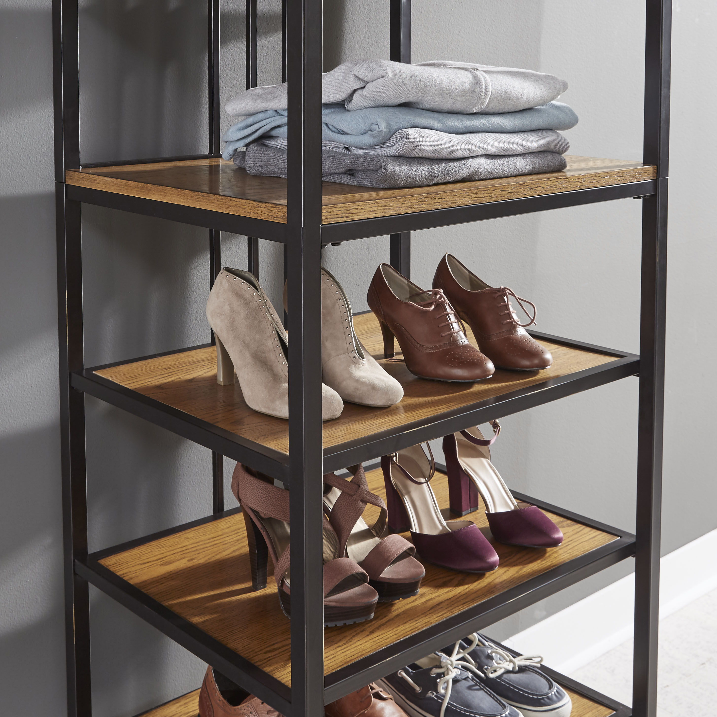 Modern - Craftsman Closet Wall Shelf Unit - Premium Wall Storage Organizers from Homestyles - Just $1692.48! Shop now at brett interiors