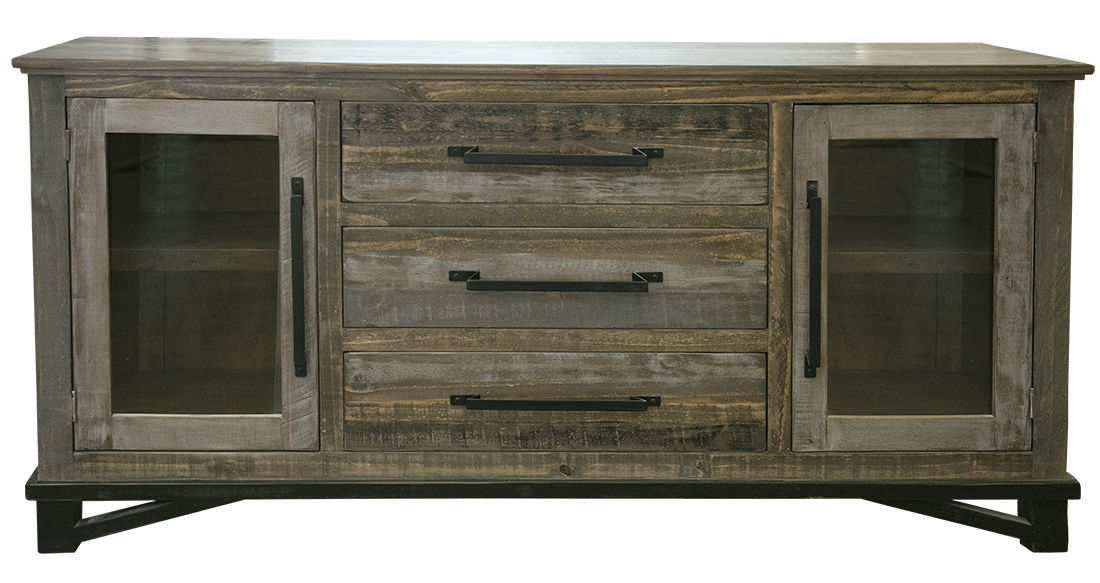 Loft Brown - Buffet With 3 Drawer / 2 Doors - Two Tone Gray / Brown - Premium Buffets from International Furniture Direct - Just $1087.50! Shop now at brett interiors