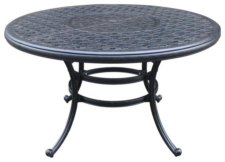 Round 51.9" Long Aluminum Dining Set Gather Craft