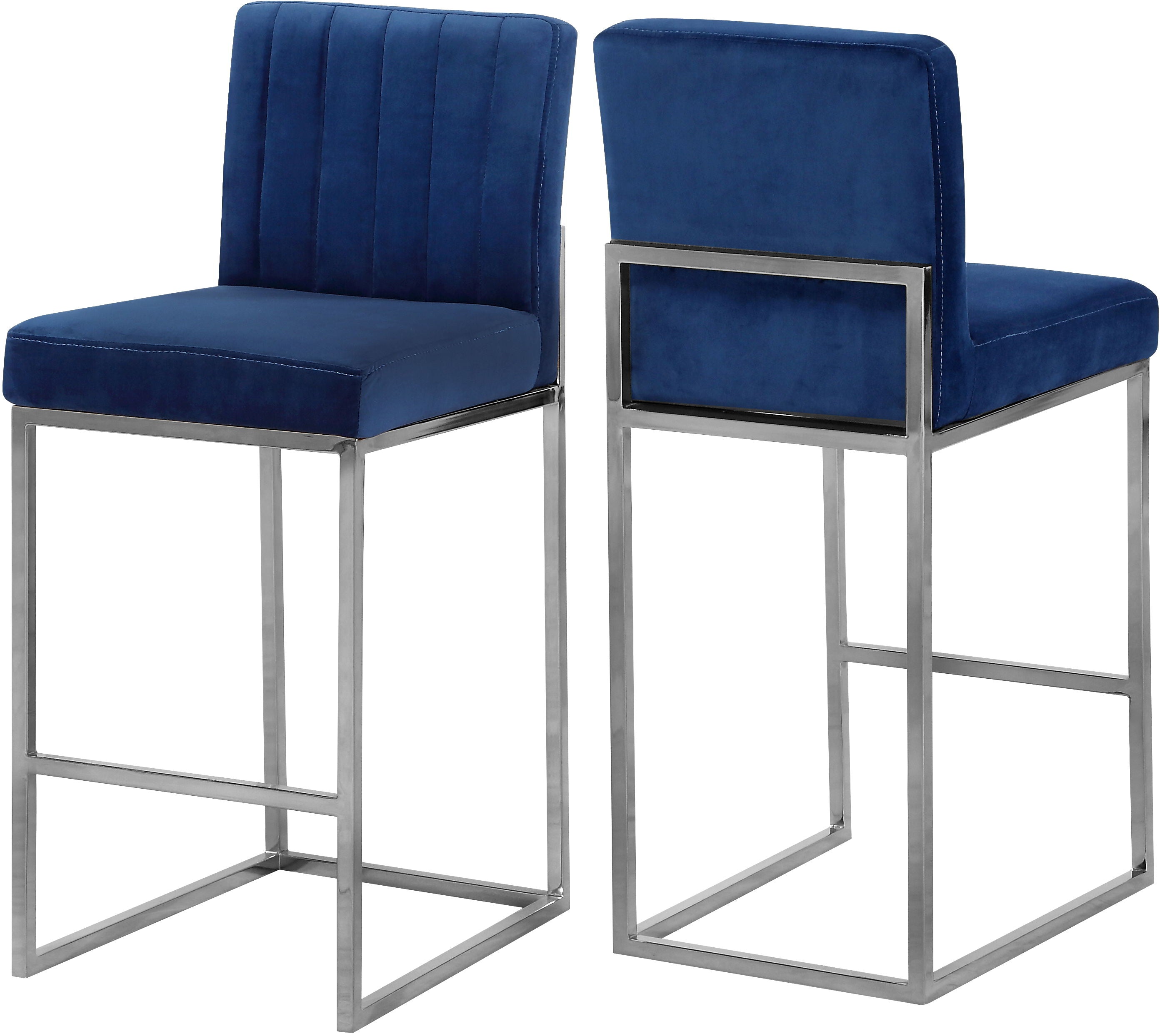 Giselle - Stool with Chrome Legs - Premium Adjustable Height from Meridian Furniture - Just $337.50! Shop now at brett interiors