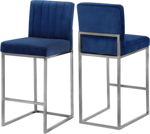 Giselle - Stool with Chrome Legs - Premium Adjustable Height from Meridian Furniture - Just $337.50! Shop now at brett interiors