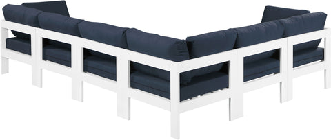 Nizuc - Outdoor Patio Modular Sectional 6 Piece - Navy - Premium Stationary Sectionals from Meridian Furniture - Just $5475! Shop now at brett interiors