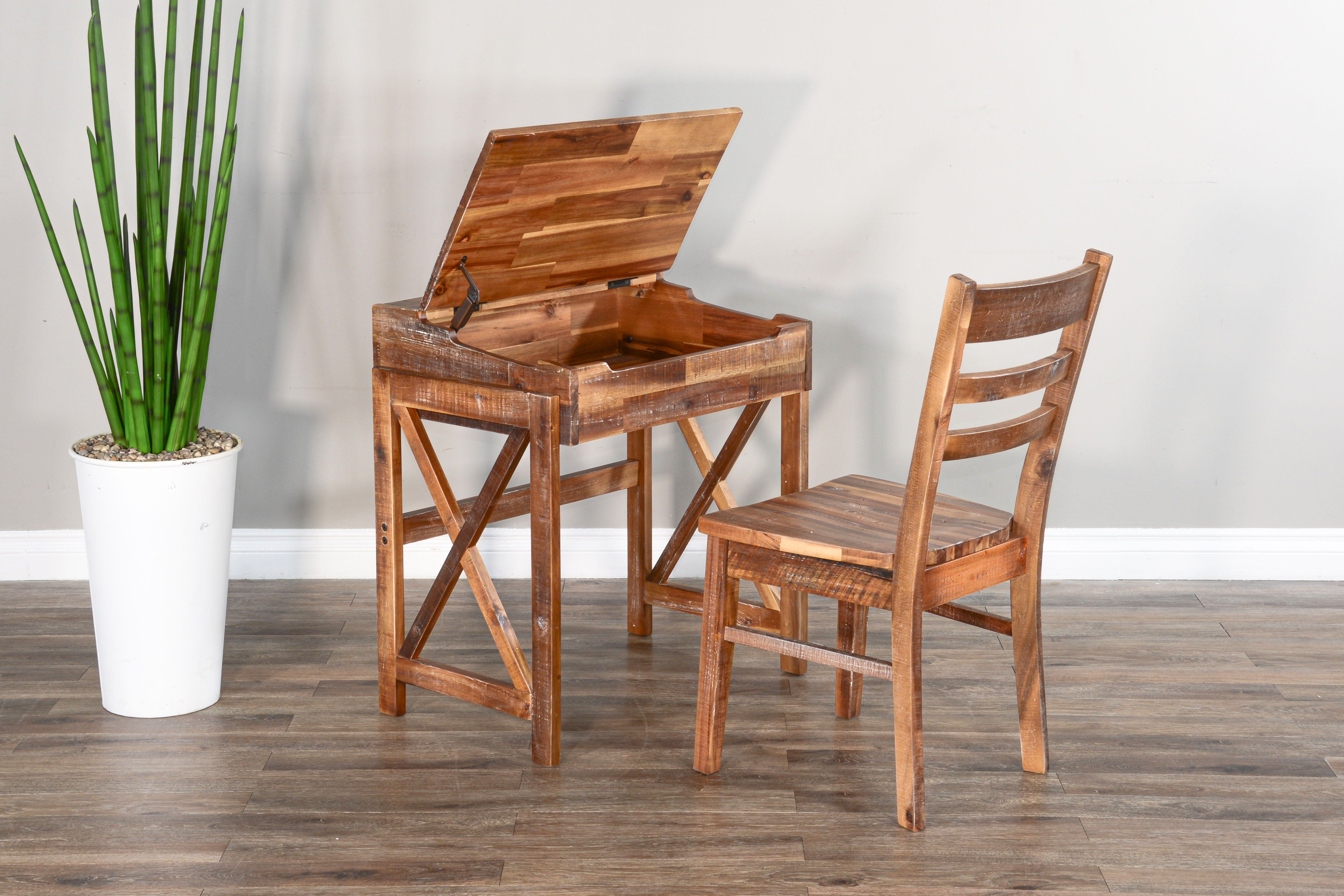 Havana - School Desk, X-Base - Light Brown - Premium Writing Desks from Sunny Designs - Just $265! Shop now at brett interiors