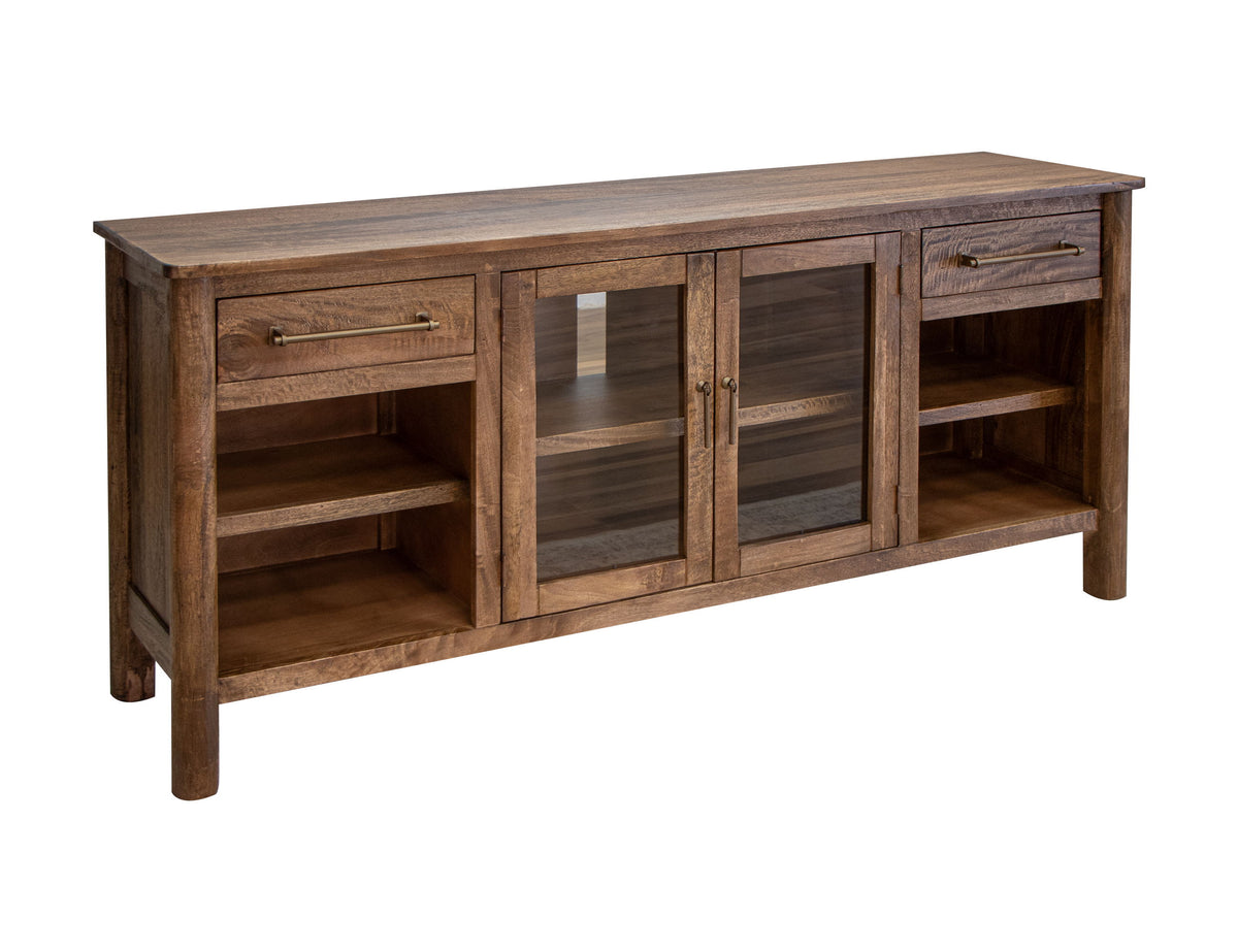 Olimpia - TV Stand With 2 Drawers & 2 Doors - Towny Brown - Premium TV Stands from International Furniture Direct - Just $1187.50! Shop now at brett interiors