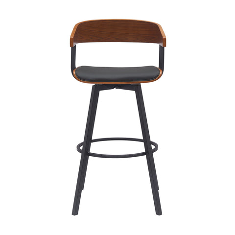 Athena - Swivel Walnut Metal Stool - Premium Counter Height (24"-27") from Armen Living - Just $280! Shop now at brett interiors