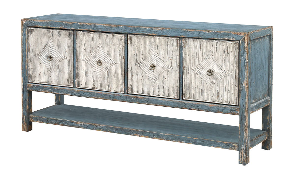 Sutton - Four Door Sideboard - Bisman Two Tone Rubbed - Premium Credenzas from Coast2Coast Home - Just $4537.50! Shop now at brett interiors