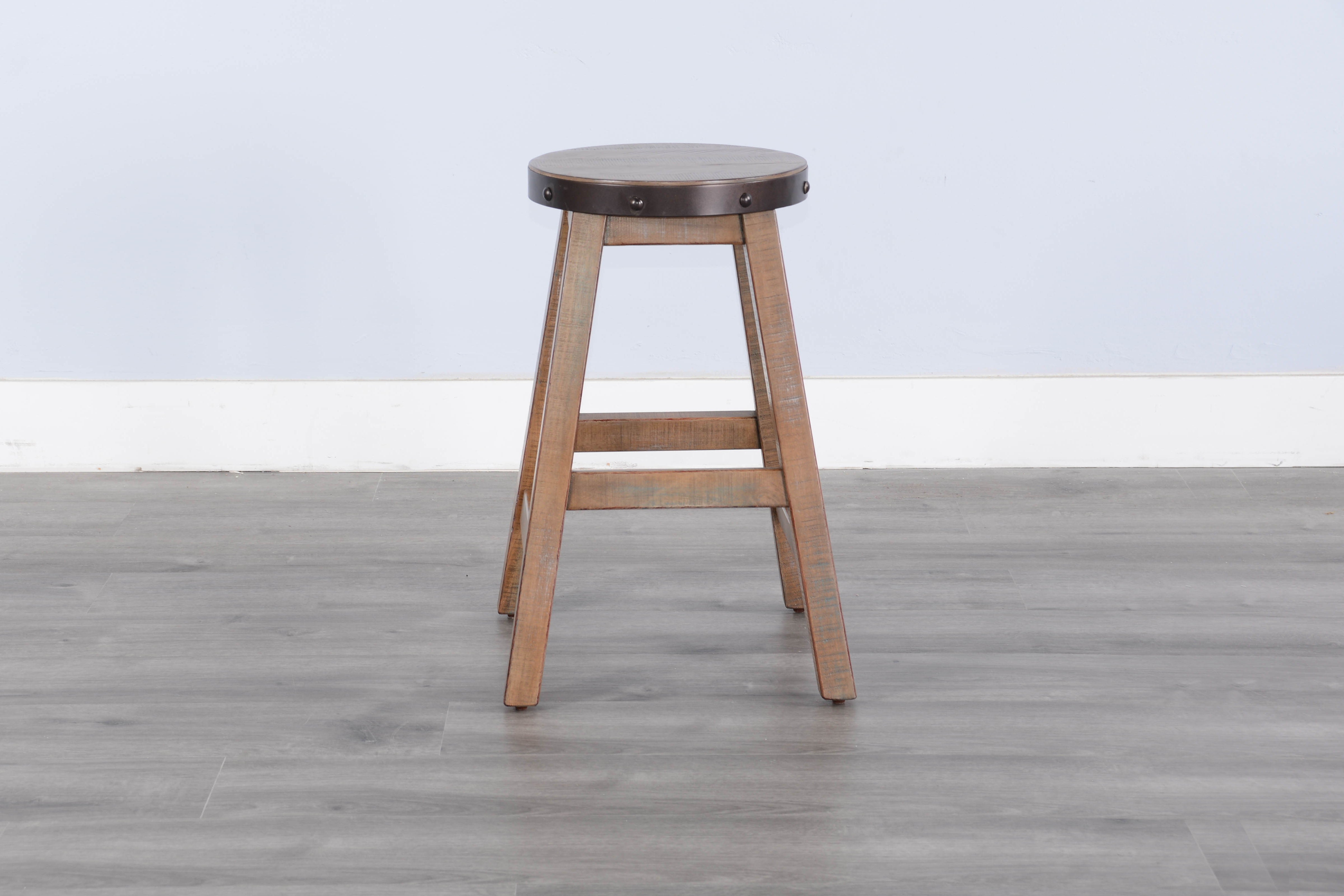 San Diego - 24"H Stool, Wood Seat - Dark Brown - Premium Chair Sets from Sunny Designs - Just $133! Shop now at brett interiors