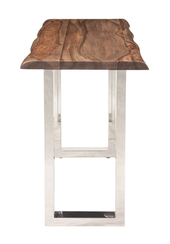 Brownstone 2.0 - Solid Wood Live Edge Topped Table With Chrome Legs - Premium Dining Tables from Coast2Coast Home - Just $1485! Shop now at brett interiors