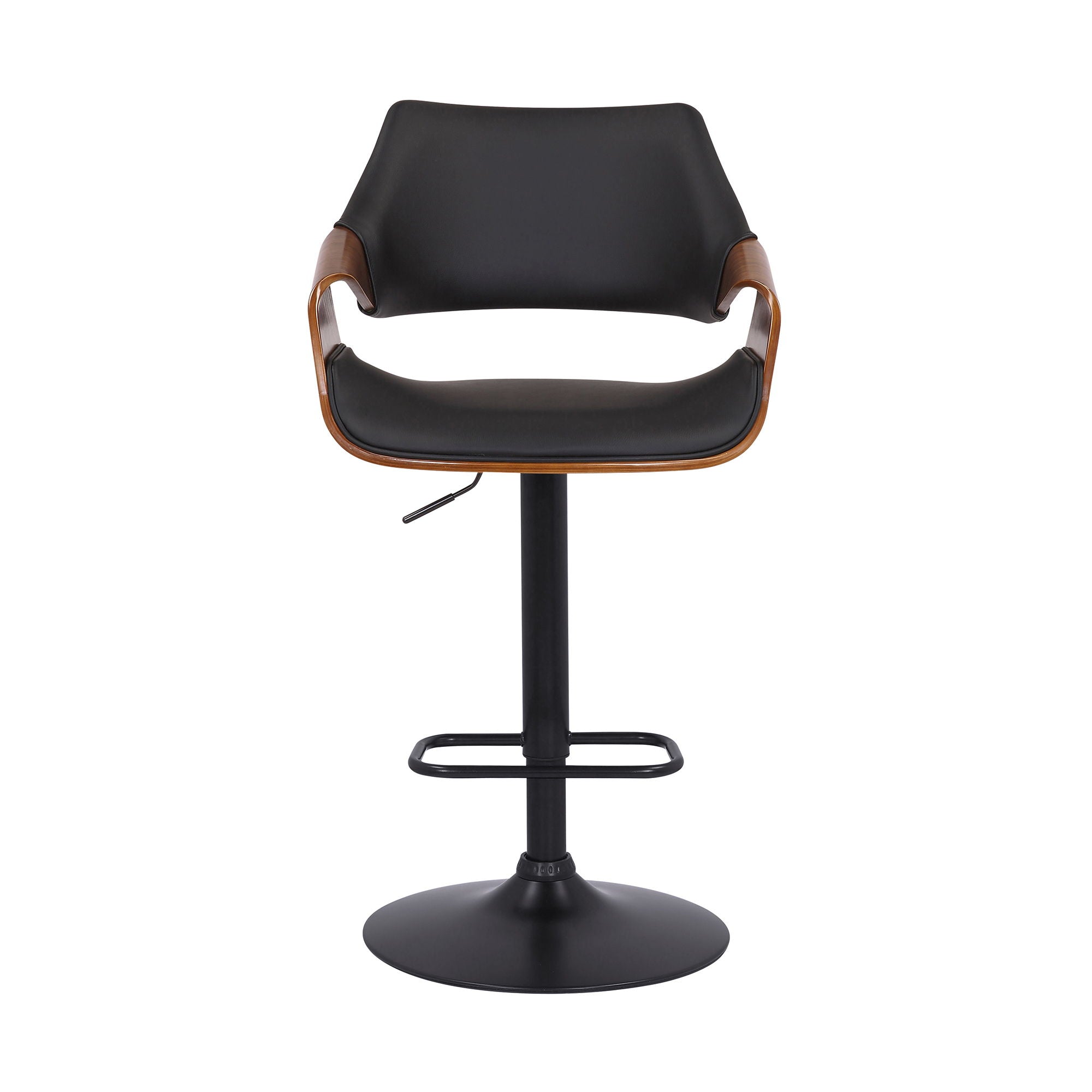 Aspen - Adjustable Bar Stool Black Base - Premium Adjustable Height from Armen Living - Just $262.50! Shop now at brett interiors