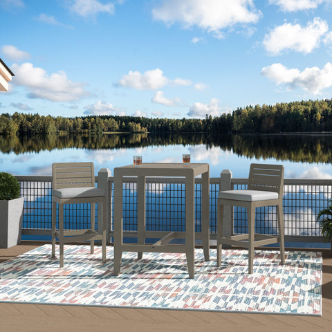 Sustain - Outdoor High Bistro Table And Two Stools - Premium 3 Piece Outdoor Sets from Homestyles - Just $2747.50! Shop now at brett interiors