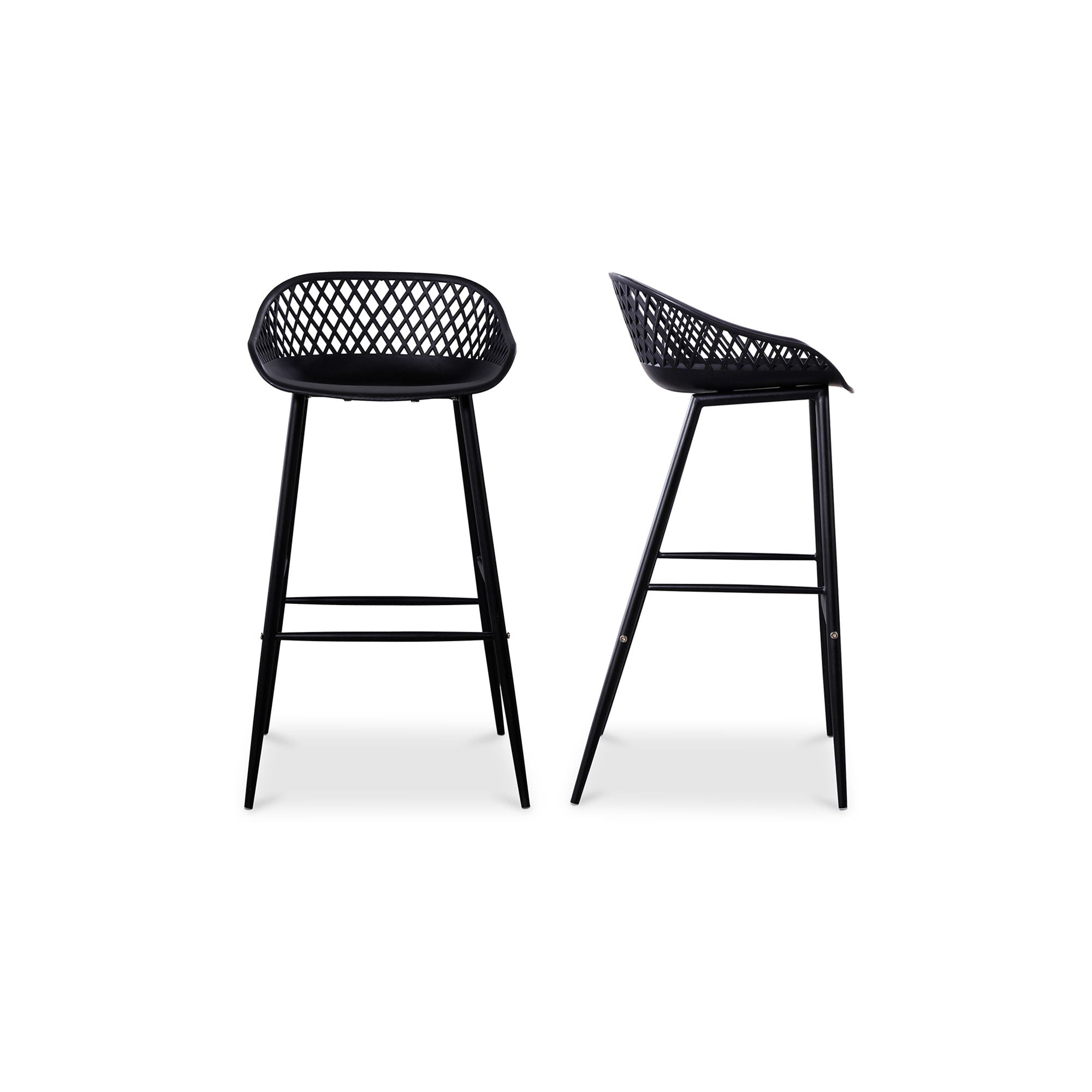 Piazza - Outdoor Barstool Barstool (Set of 2) - Black - Premium Chair Sets from Moe's Home Collection - Just $497.50! Shop now at brett interiors