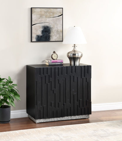 Andorra - Two Door Cabinet - Black - Premium Accent Cabinets from Coast2Coast Home - Just $2475! Shop now at brett interiors