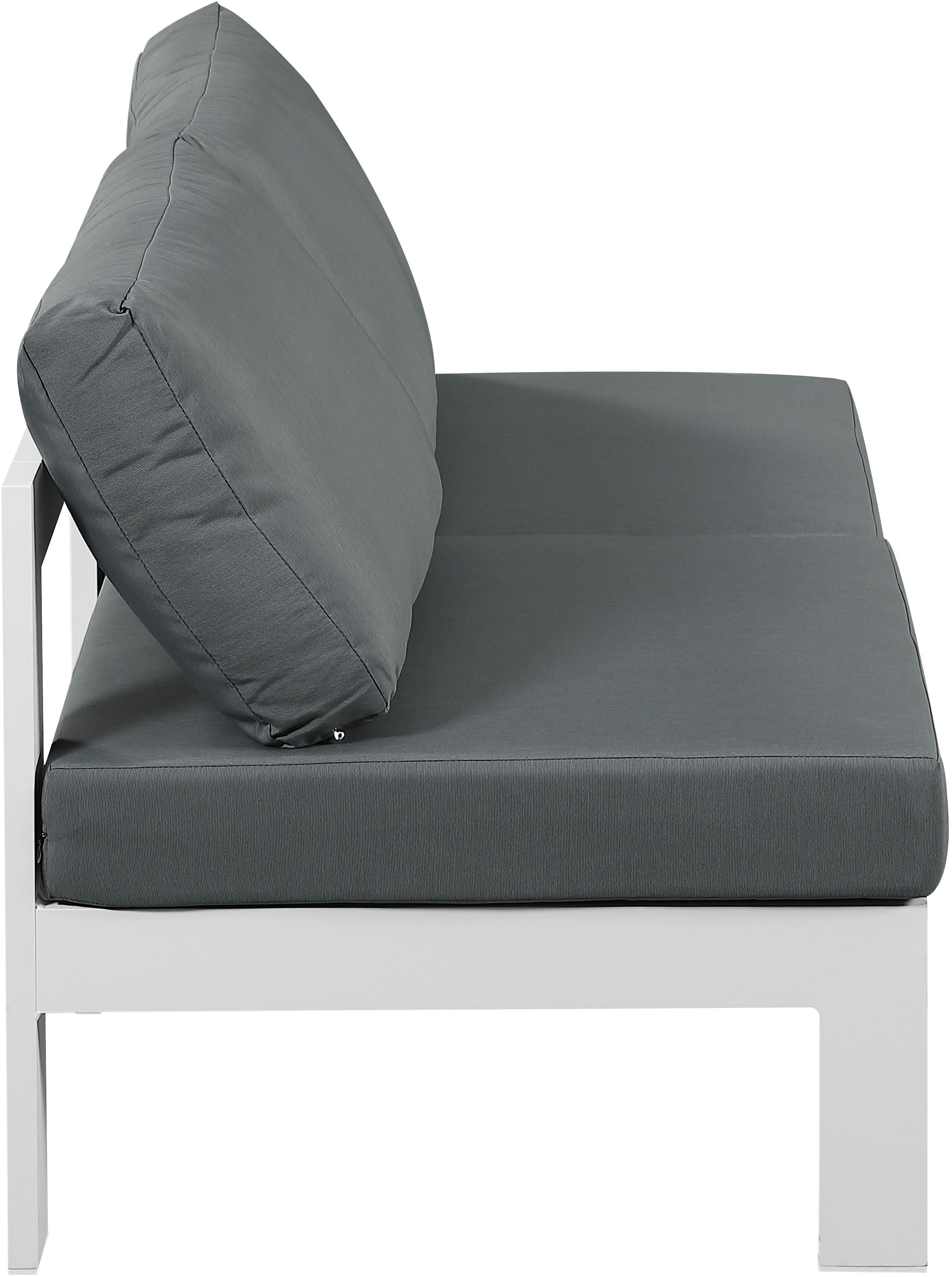 Nizuc - Outdoor Patio Modular Sofa - Grey - Fabric - Modern & Contemporary - Premium Sofas from Meridian Furniture - Just $1725! Shop now at brett interiors