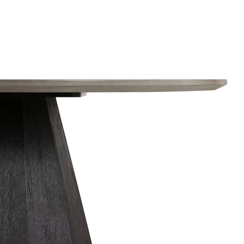 Revival - Round Dining Table - Concrete / Oak - Premium Dining Tables from Armen Living - Just $1232.50! Shop now at brett interiors