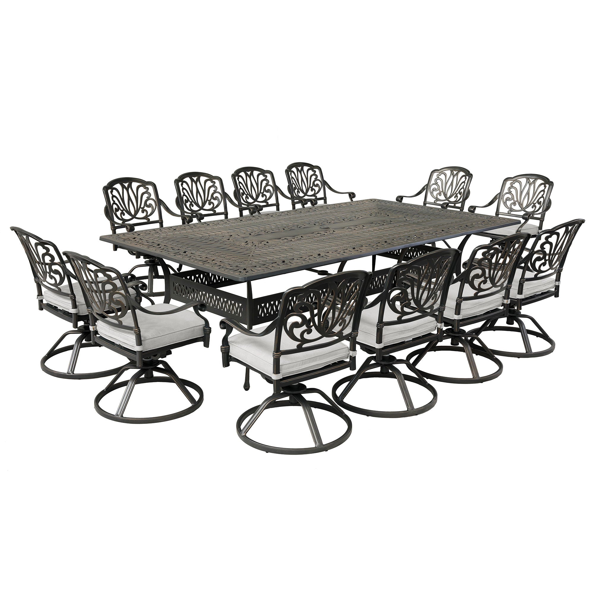 Rectangular Metal Dining Set With Cushions - Premium 8 + Piece Outdoor Sets from Gather Craft - Just $7251! Shop now at brett interiors