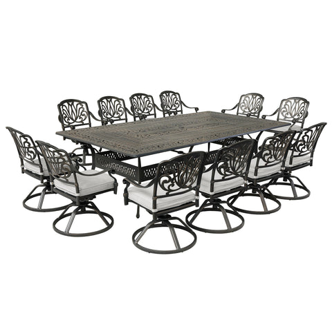 Rectangular Metal Dining Set With Cushions - Premium 8 + Piece Outdoor Sets from Gather Craft - Just $7251! Shop now at brett interiors