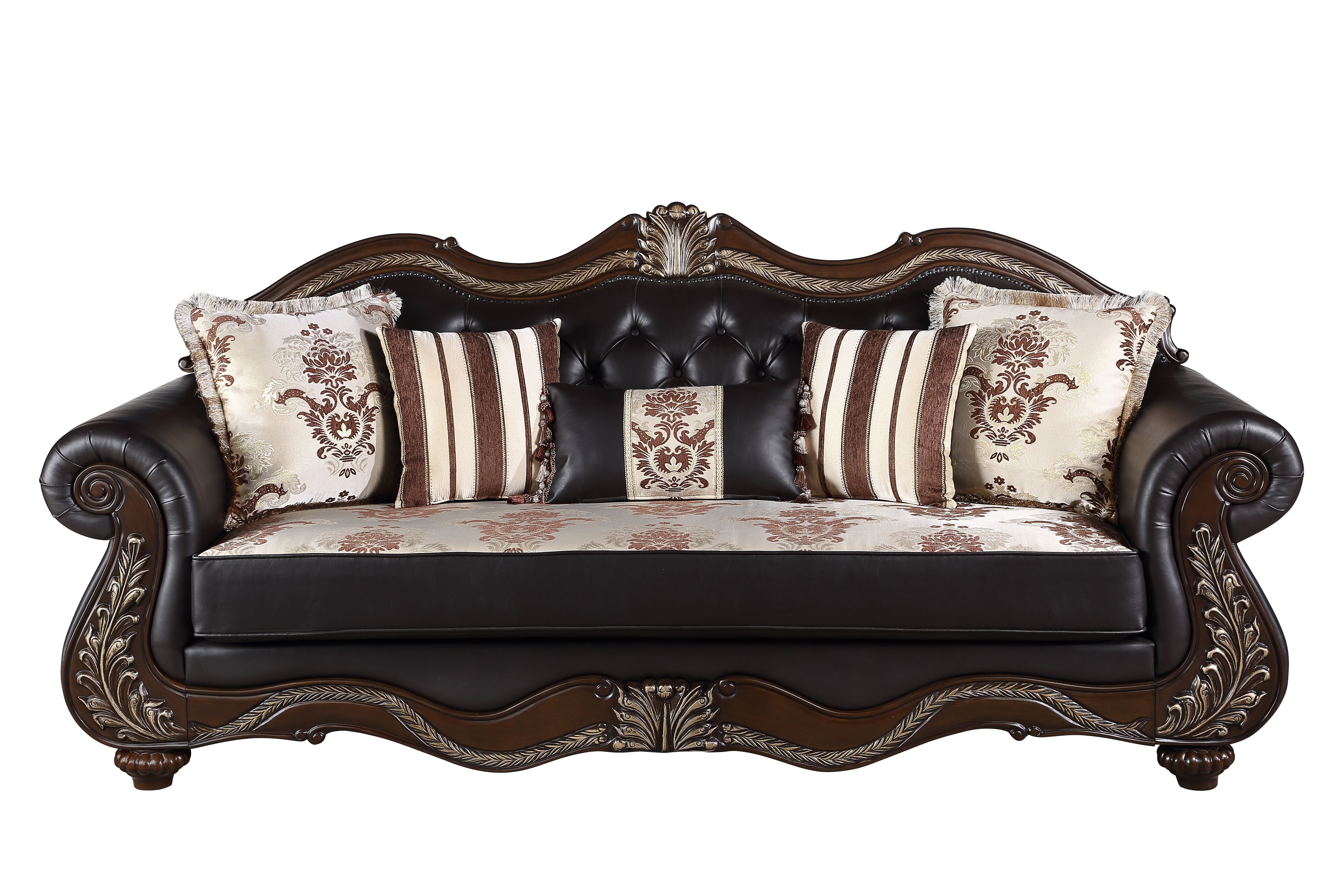 Maximus - Sofa - Dark Brown - Premium Stationary Sofas from New Classic - Just $1797.50! Shop now at brett interiors