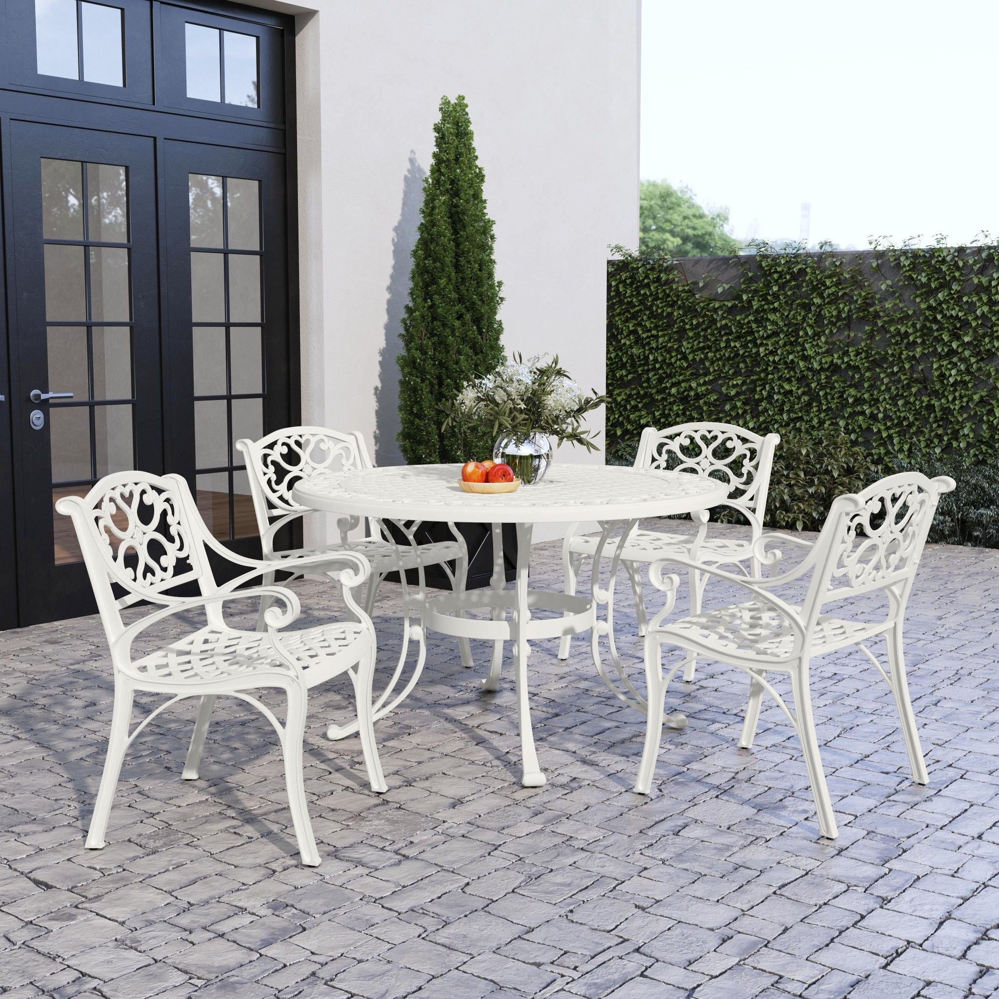 Sanibel - 48" Metal Outdoor Dining Set - Premium 5 Piece Outdoor Sets from Homestyles - Just $2752.48! Shop now at brett interiors