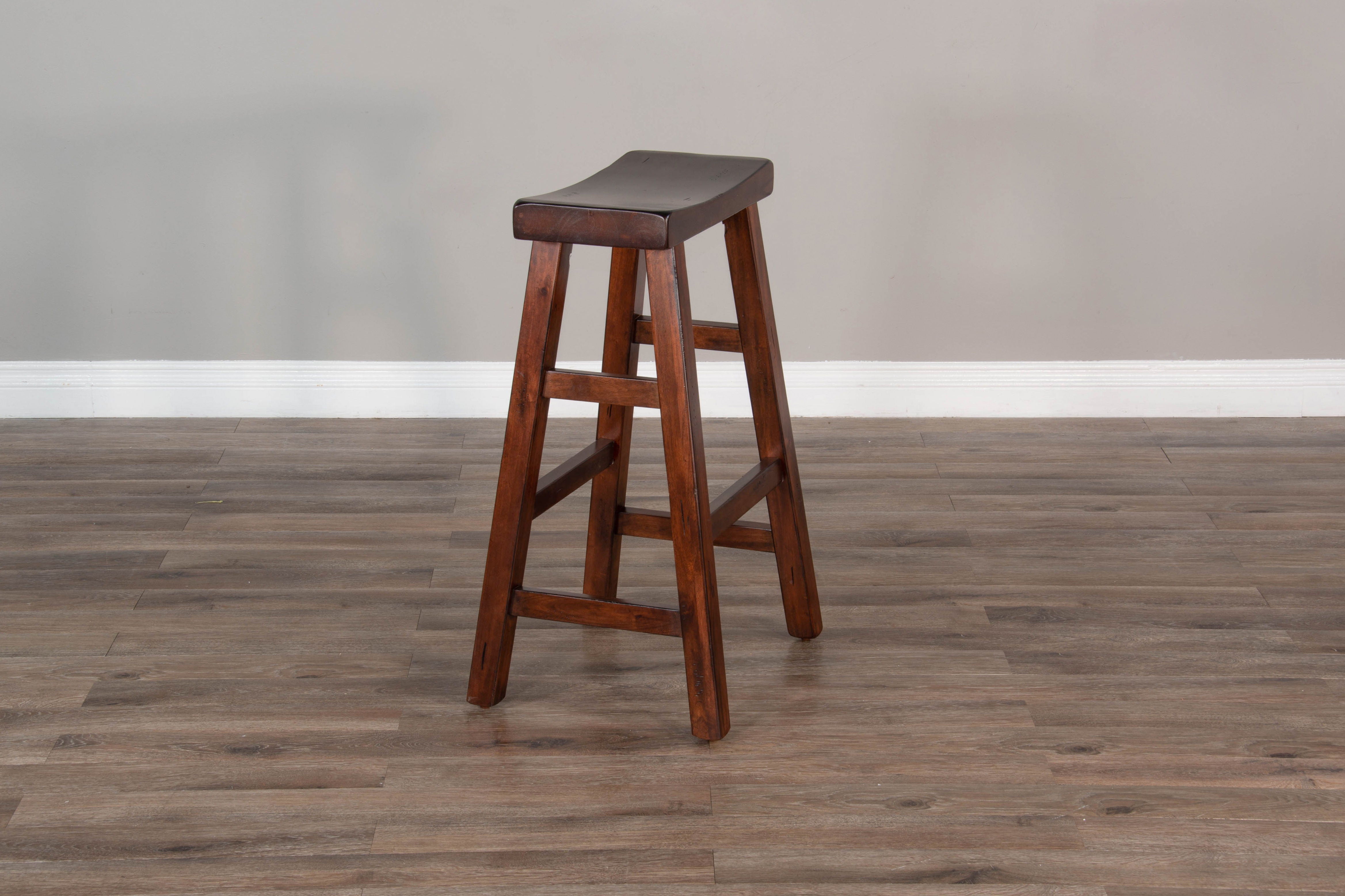 Santa Fe - Saddle Seat Stool With Wood Seat - Premium Counter Height (24"-27") from Sunny Designs - Just $112! Shop now at brett interiors