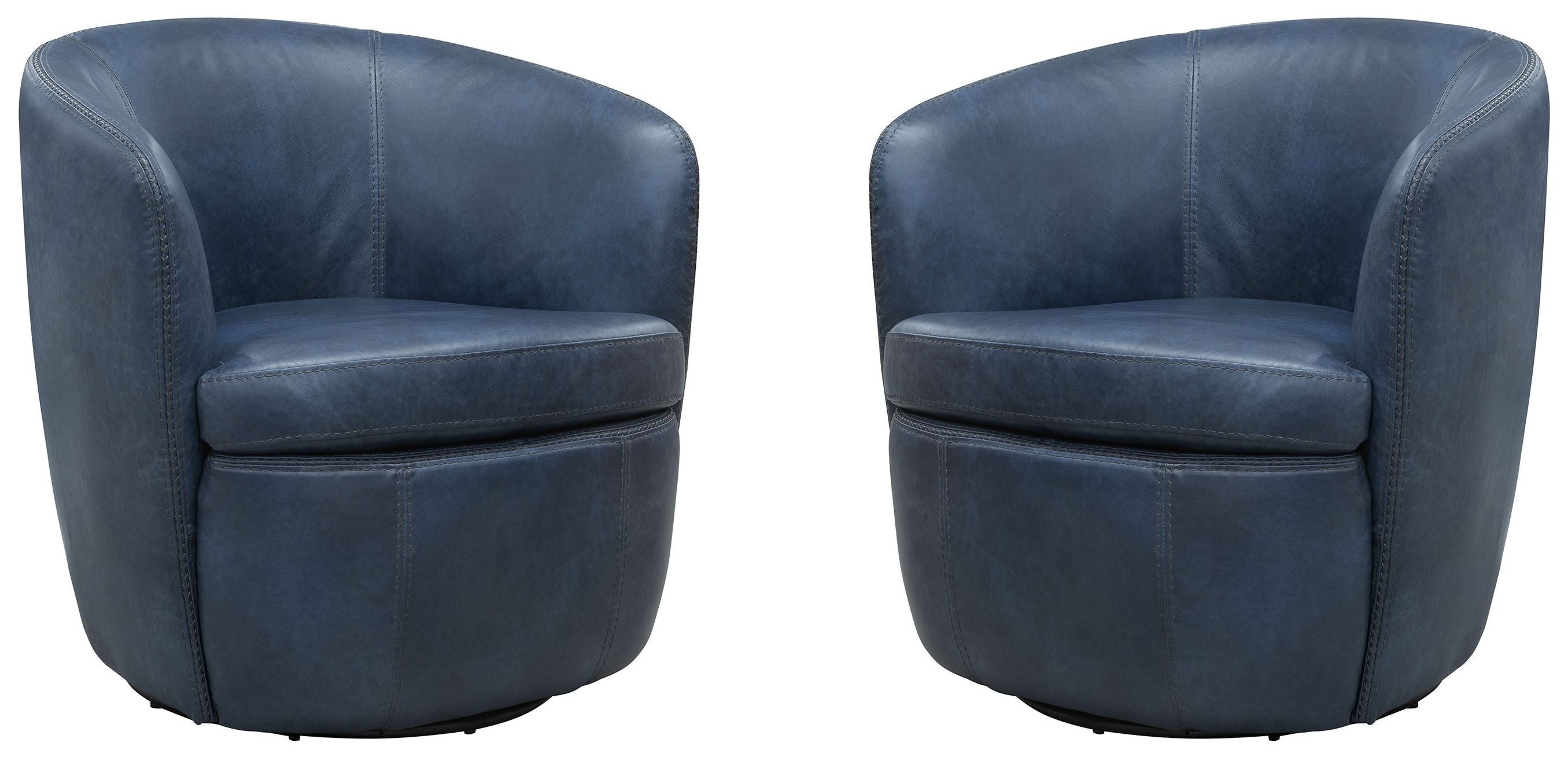 Barolo - 100% Italian Leather Swivel Club Chair (Set of 2) - Premium Chair Sets from Parker Living - Just $1095! Shop now at brett interiors