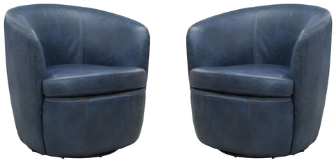 Barolo - 100% Italian Leather Swivel Club Chair (Set of 2) - Premium Chair Sets from Parker Living - Just $1095! Shop now at brett interiors