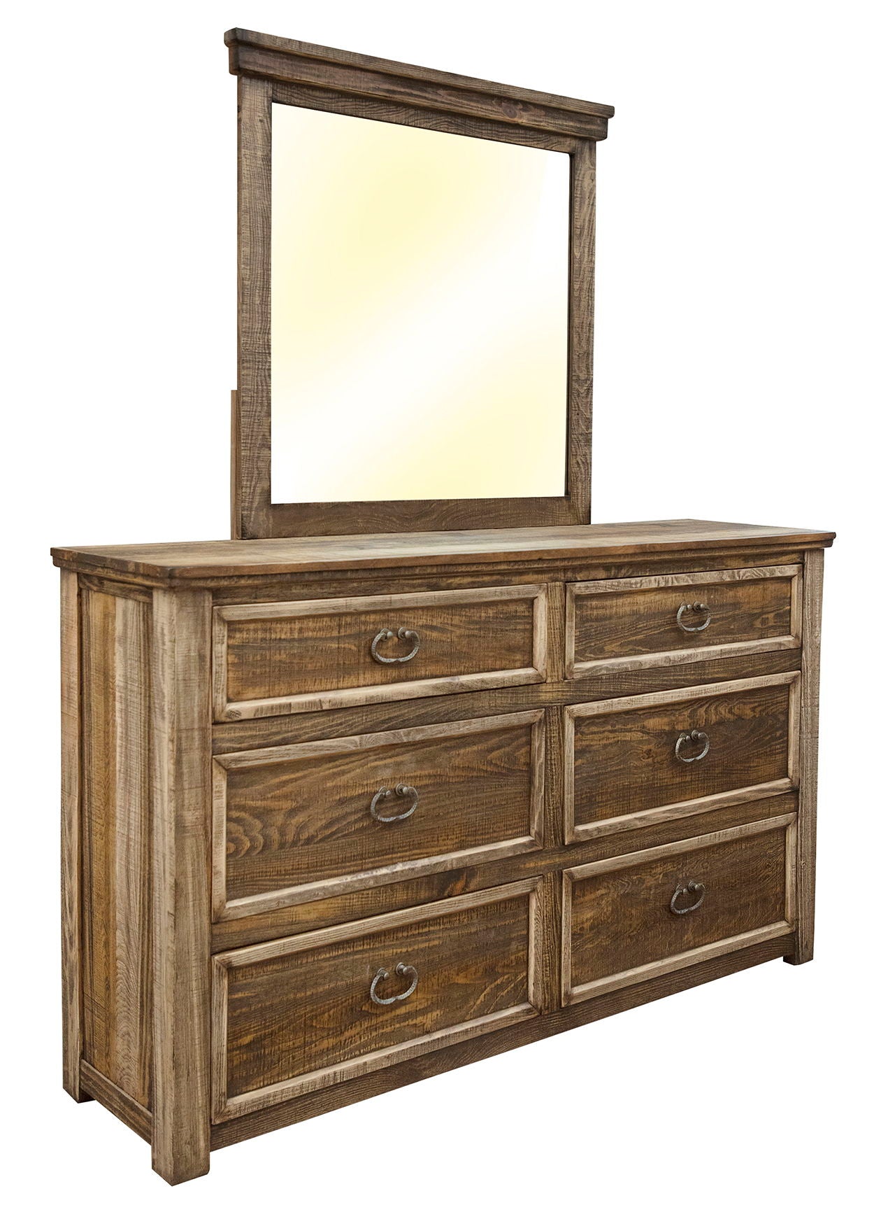 Montana - Mirror - Two Tone Light Brown - Premium Bedroom Mirrors from International Furniture Direct - Just $280! Shop now at brett interiors